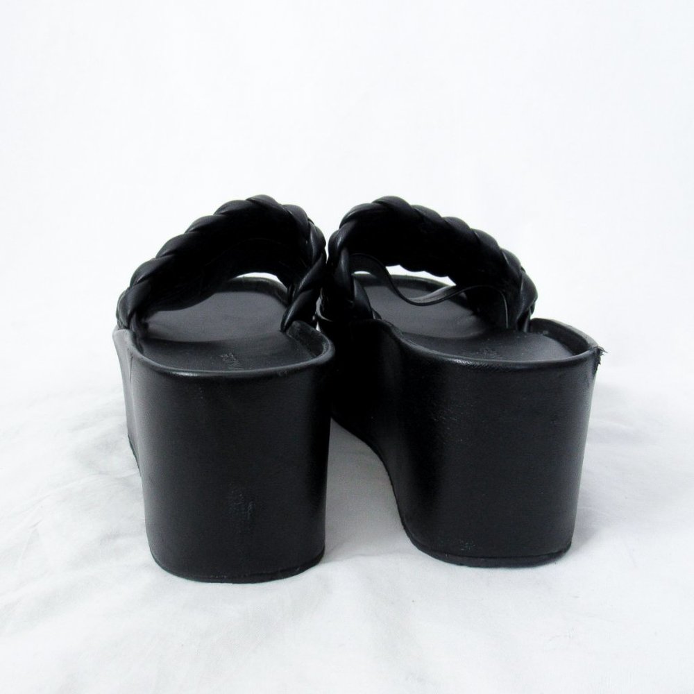 VINCE Mari Braided Leather Platform Sandals Slip-On Slide Sandals Size- 8.5~$350 - Picture 8 of 16